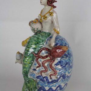 Sirena in ceramica con polpo fischiante